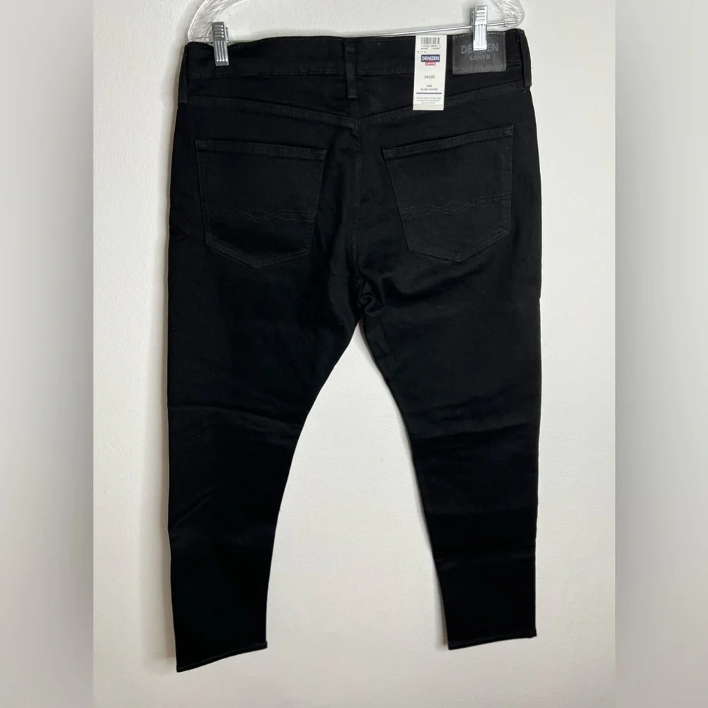 DENIZEN From Levi's 286 Taper Jeans Men's Black Denim Slim Fit Size 34X30